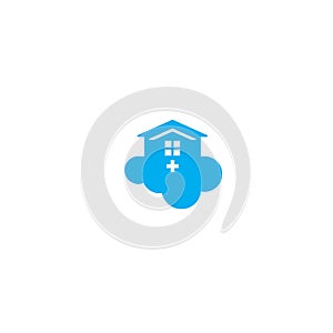 Cloud home care concept logo icon