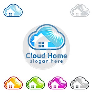 Cloud home logo, data cloud logo