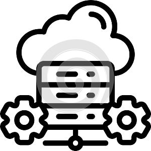 Cloud hosting advanced Vector Icon