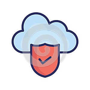 Cloud hosting Isolated Vector icon which can easily modify or edit