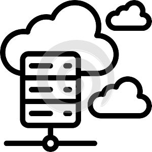 Cloud Hosting Vector Icon