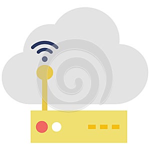 Cloud hosting Vector icon that can easily modify or edit it for social media