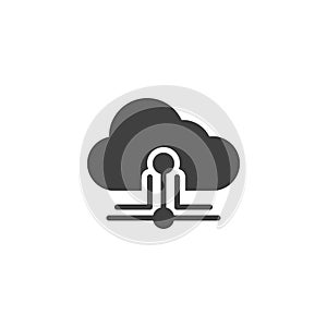 Cloud hosting vector icon