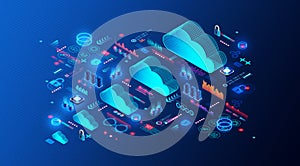 Cloud Hyperscaler Concept - 3D Illustration