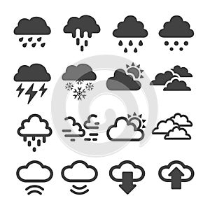cloud icon set