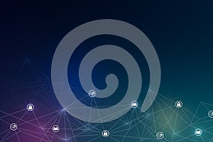 Cloud icon on abstract background illustration