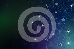 Cloud icon on abstract background illustration