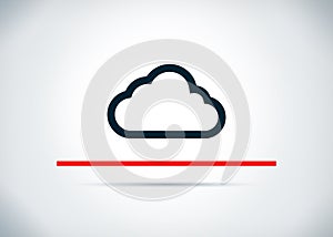 Cloud icon abstract flat background design illustration