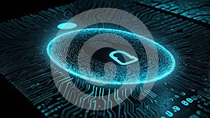 Cloud Icon on Circuit Board