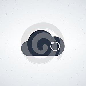 A cloud icon with a circular arrow symbolizing data backup and synchronization