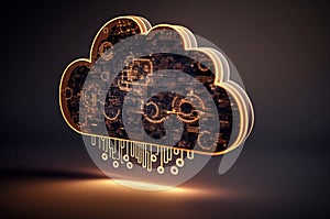 Cloud Icon Cloud Computing Conceptual AI Generated