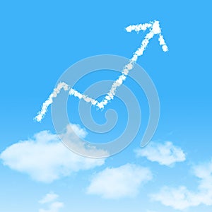 Cloud icon with design on blue sky