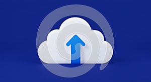 Cloud icon features a white, stylized cloud shape against a solid blue background.