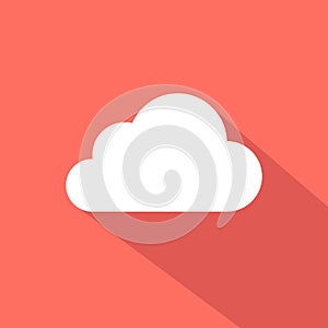 Cloud icon flat design.