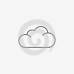 Cloud icon. Flat design style