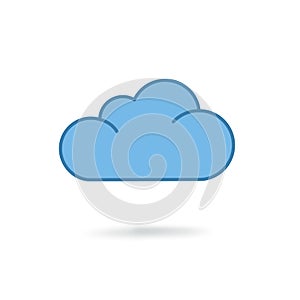 Cloud icon. Flat design style