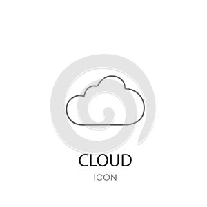 Cloud icon. Flat style object.