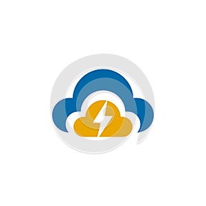 Cloud icon logo design vector template