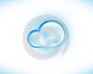 Cloud weather icon logo vector image