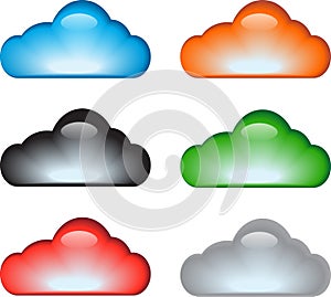 Cloud icon set