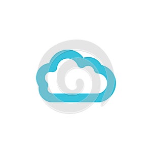 Cloud icon symol on white background