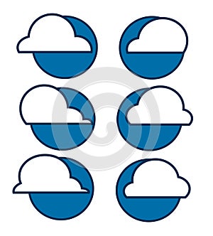 Cloud icon vector , Cloud illustration. Flat design style