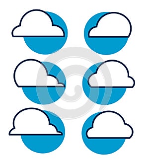 Cloud icon vector , Cloud illustration. Flat design style