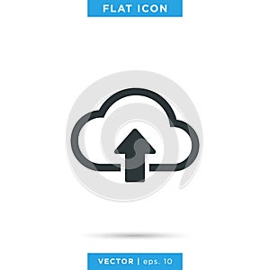 Cloud Icon Vector Design Template. Upload data icon