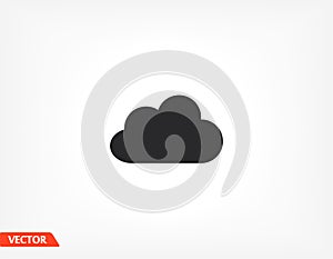 cloud icon. Vector Eps 10. Lorem Ipsum Flat Design