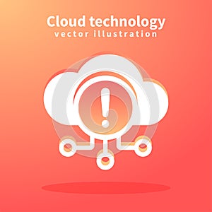 Cloud icon, vector illustration for web design. Network technologies, Cloud Computing Concept