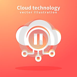 Cloud icon, vector illustration for web design. Network technologies, Cloud Computing Concept