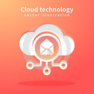 Cloud icon, vector illustration for web design. Network technologies, Cloud Computing Concept