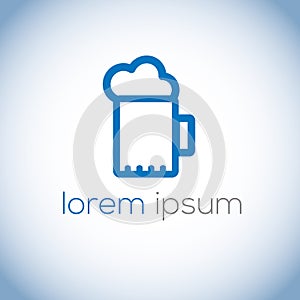 Cloud icon vector logo in the form of a bird icon