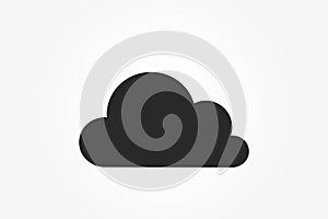 Cloud icon. vector network computing technology sign and weather symbol