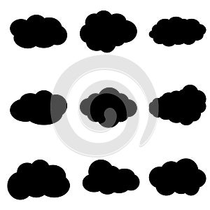 Cloud icon vector set. Bubble illustration sign collection. fly symbol. nature logo.