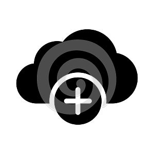 Cloud  glyph flat  icon