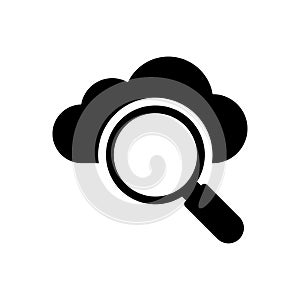 Cloud  glyph flat icon