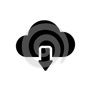Cloud glyph flat icon