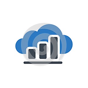 Cloud  glyph flat icon