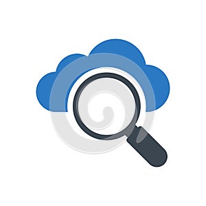 Cloud glyph flat icon