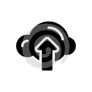 Cloud vector glyph flat  icon