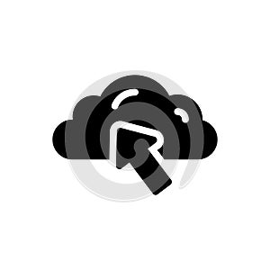 Cloud vector glyph flat icon