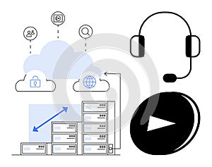 Cloud Computing Infrastructure with Data Storage, Security, and Communication Tools Integration