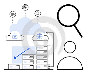 Cloud Computing with Data Storage, Human Interaction, and Search Optimization Concept