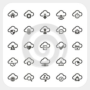 Cloud icons set
