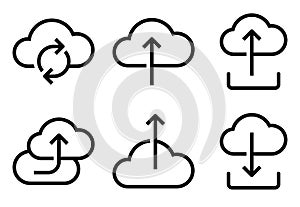 Cloud icons set