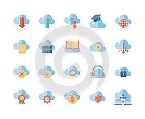 Cloud icons set