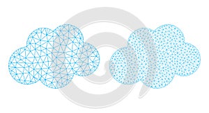 Cloud Icons - Vector Triangular Mesh