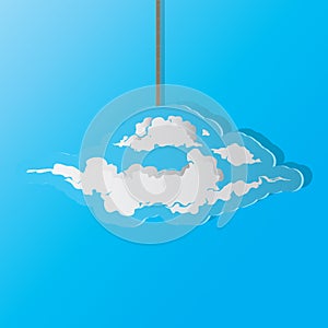 A cloud illustration.. Vector illustration decorative background design