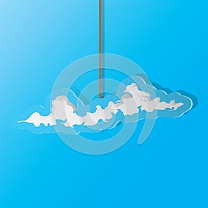 A cloud illustration.. Vector illustration decorative background design